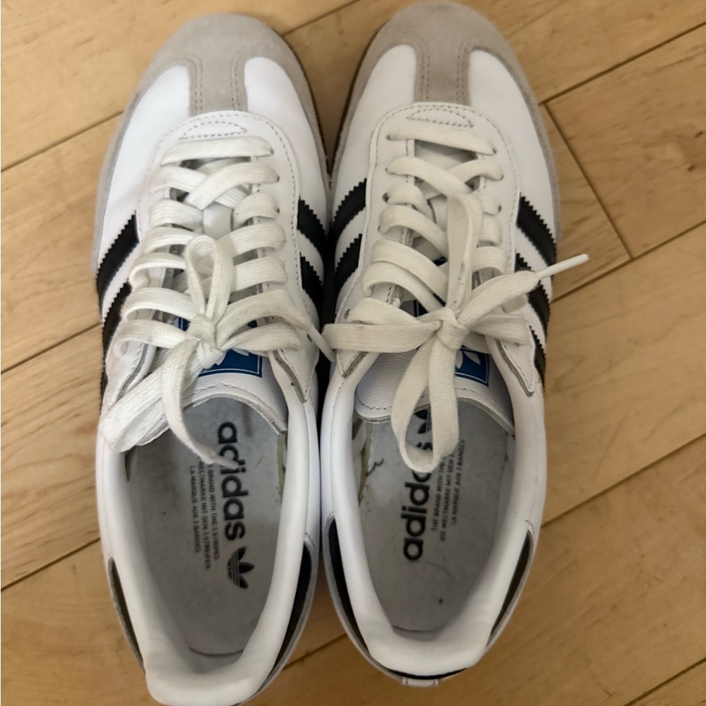 Adidas Women's Samba White and Black Sneakers Size 7.5